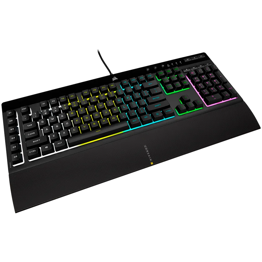 Геймърска клавиатура CORSAIR K55 RGB PRO Gaming Keyboard, Backlit Zoned RGB LED, Rubberdome - Image 3