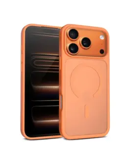 CRONG Case MagSafe iPhone 17 Pro оранжев Hybrid Matte