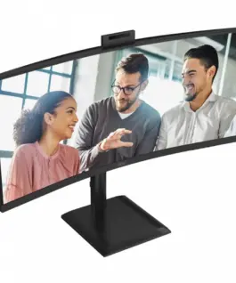 Alternative view of AOC Monitor 34 inches CU34E4CW Curved VA 120Hz HDMIx2 DP RJ45 USB-C HAS Camera