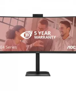 AOC Monitor 34 inches CU34E4CW Curved VA 120Hz HDMIx2 DP RJ45 USB-C HAS Camera
