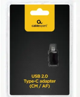 Gembird USB адаптер C male to A female черен