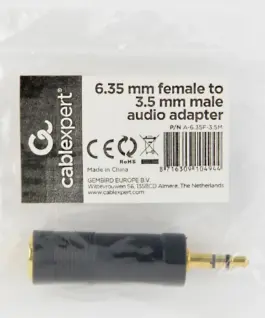 Alternative view of Gembird Audio адаптер plug 6,35mm to 3,5mm