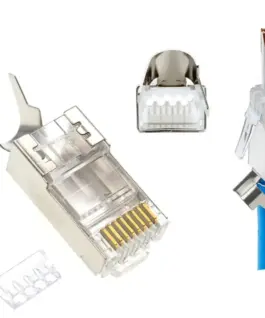 Gembird Modular plug CAT7 15u gold 50pcs