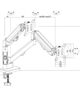 Alternative view of Maclean Maclean 2 монитор gas mount, 2-10 kg MC-134
