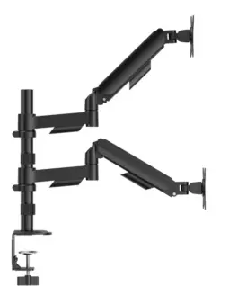 Alternative view of Gembird Desk arm, adjustable for two monitors from 17 to 32 inches, load capacity up to 9 kg