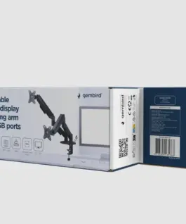 Gembird Dual монитор desk arm with USB ports
