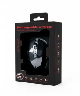 Gembird Mouse 6-button rechargeable wireless RGB gaming мишка Firebolt