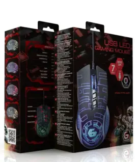 Alternative view of Gembird Optic мишка RGB USB 1.5m 7 buttons черен