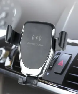 Alternative view of Gembird Car phone holder with fast wireless зарядно, 10 W