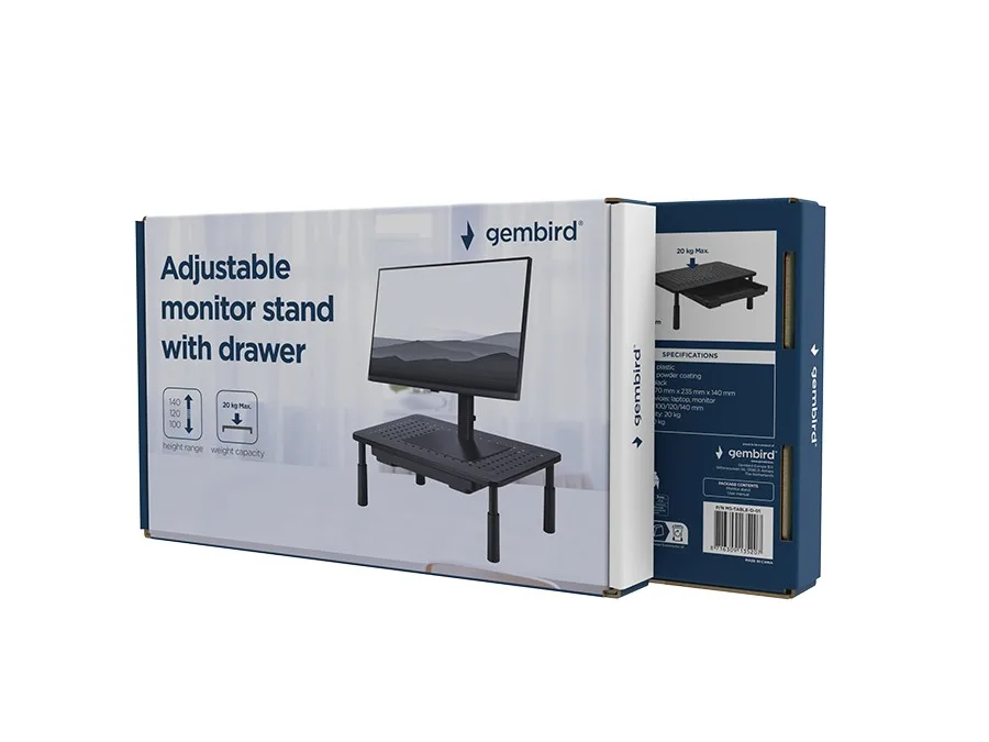 Gembird Glass монитор stand (XL) - Image 2