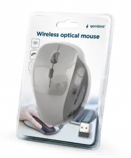 Gembird Optical мишка wireless 6 buttons черен-gray