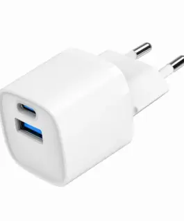Gembird 2-Port USB fast зарядно with AC socket