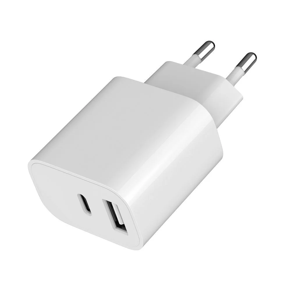 Gembird универсално зарядно USB-A+C, 2.4A, бял - Image 4