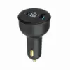 Gembird зарядно за кола 65W USB-A+C PD LCD черен