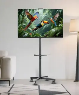 Gembird TV floor stand with caster wheels