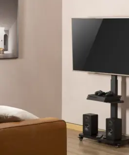 Gembird TV floor stand with caster wheels