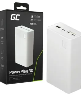 Green Cell външна батерия 30 000mAh 22.5W 4 ports бял