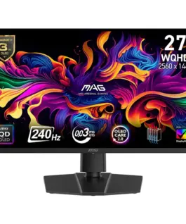 MSI Monitor MAG 271QP QD-OLED X 24/26.5 inches/FLAT/QD-LED/WQHD/240Hz/черен