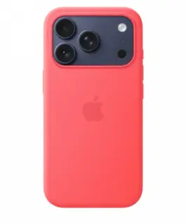 Apple iPhone 17 Pro Silicone Case with MagSafe – Bright Guava