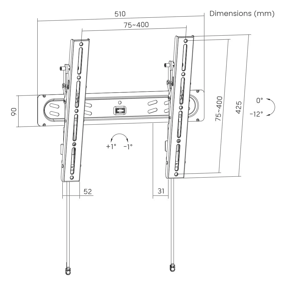 Gembird GEMBIRD TV wall mount adj. PRO series 32-65 - Image 3