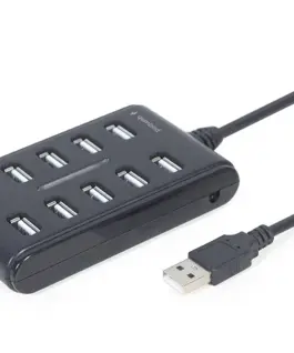 Gembird HUB USB 2.0 10 ports черен
