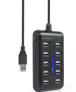 Gembird HUB USB 2.0 10 ports черен
