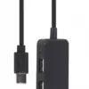 Gembird HUB USB-C 4 ports черен