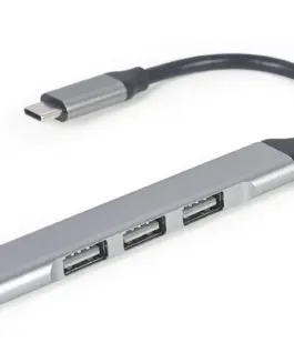 Gembird HUB USB-C silver 1xUSB 3.0 3xUSB 2.0