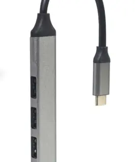Alternative view of Gembird HUB USB-C silver 1xUSB 3.0 3xUSB 2.0