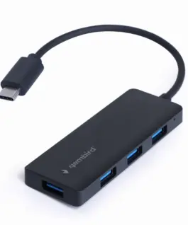 Gembird HUB USB-C черен 4 ports USB 3.1 A
