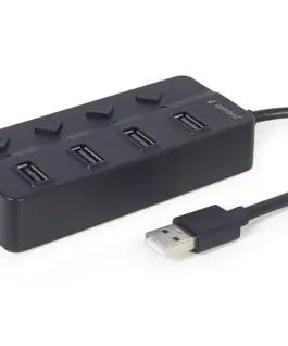 Gembird HUB USB 2.0 черен 4 ports with switches