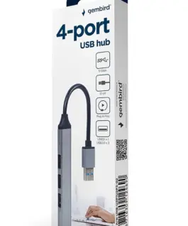 Alternative view of Gembird HUB USB silver 1xUSB 3.1 3xUSB 2.0