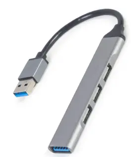 Gembird HUB USB silver 1xUSB 3.1 3xUSB 2.0