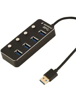 Gembird HUB USB черен 4xUSB3.1 switches on/off