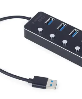 Gembird HUB USB черен 4xUSB3.1 switches on/off