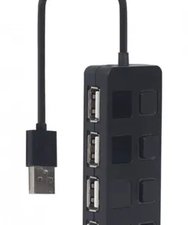 Gembird HUB USB 2.0 черен 4 ports with switches