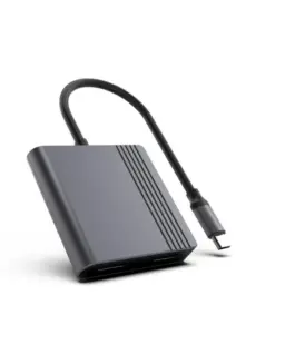 Gembird USB-C адаптер to HDMI+DP 4K 60Hz черен