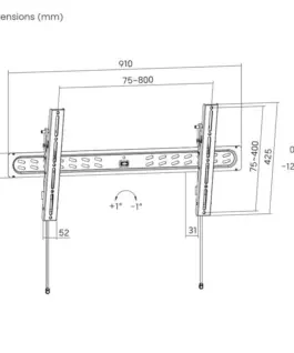Gembird PRO series TV wall mount adj. 43 inches – 95 inches