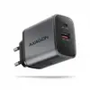AXAGON мрежово зарядно ACU-PQ67 67W GaN USB-A + USB-C