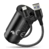 everActive зарядно за кола CC-25C 2XUS B 12W + CABEL USB-C