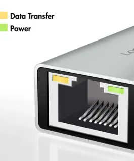 LogiLink USB-C to gigabit etherne t адаптер with 2in1 USB