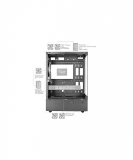 TACENS кутия за компютър Mars MC-XO ATX FRGB fan черен