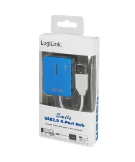 LogiLink HUB USB 2.0 4-port Smile – blue