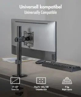Alternative view of LogiLink Monitor mount 17-32, 9 kg max., черен