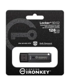 Kingston Pendrive 128GB IronKey Locker+50 G2 AES-256 FIPS 197