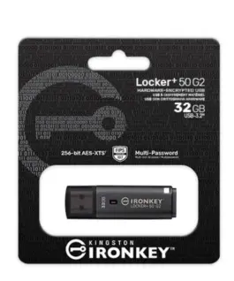 Kingston Pendrive 32GB IronKey Locker+50 G2 AES-256 FIPS 197