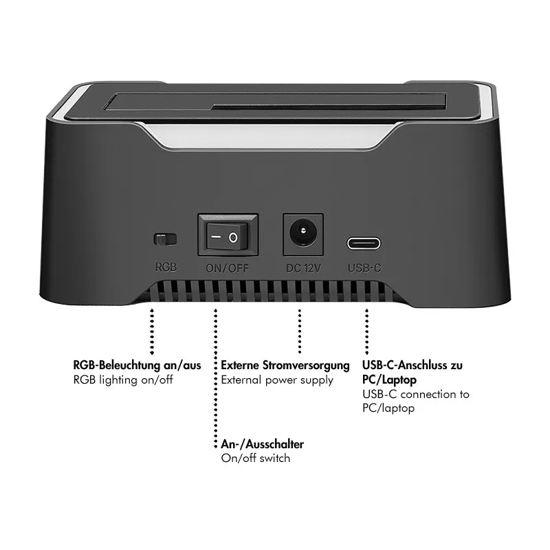 LogiLink Docking station USB-C to HDD/SDD 2.5/3.5 - Image 3