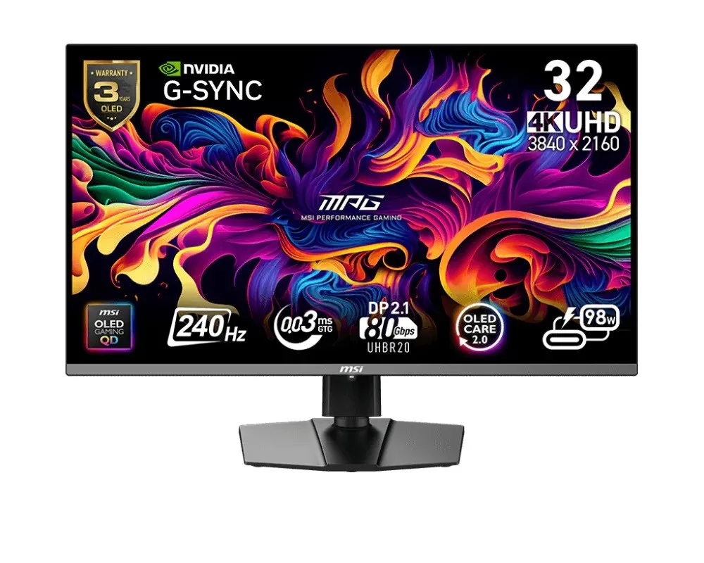 MSI Monitor MPG 322URX QD-OLED 31.5/LED/FLAT/240Hz/черен