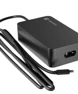Natec Лаптоп зарядно Grayling GAN USB-C 65W