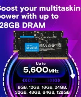 Alternative view of Crucial памет DDR5 SODIMM 16GB/5600 CL46 (16Gbit) Tray